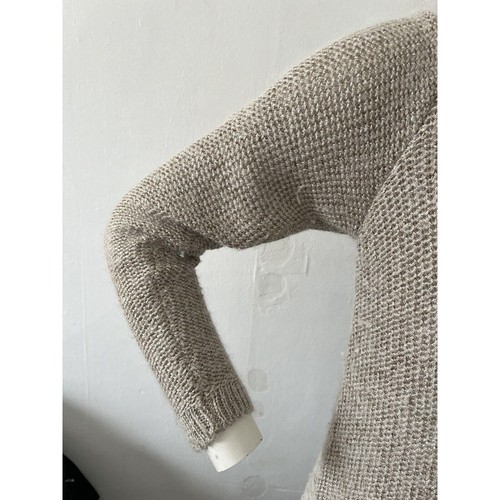 Eileen Fisher oatmeal Vneck waffle textured wool blend vneck cardigan Size Small - Picture 12 of 12