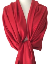 Red Pashmina Ladies Shawl Wrap Large Scarf Wedding Bridesmaid Prom Accessories
