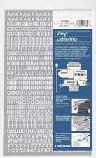 Chartpak Self-Adhesive Vinyl Capital Letters And Numbers, 1/4 Inches High, 610