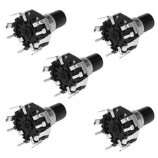 2X(5Pcs EC12D1524403 Car Navigation CD Volume Encoder with Push Button 9782