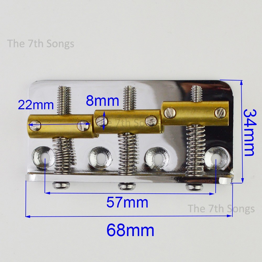 Guitar Bridge for Duo Sonic Style Electric Guitar Brass saddles