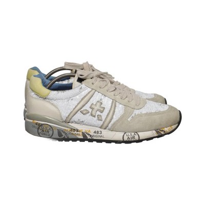Premiata, Trainingsschuhe, Größe: 39, model: 483, Leder, Silber/Beige/Blau #dDw