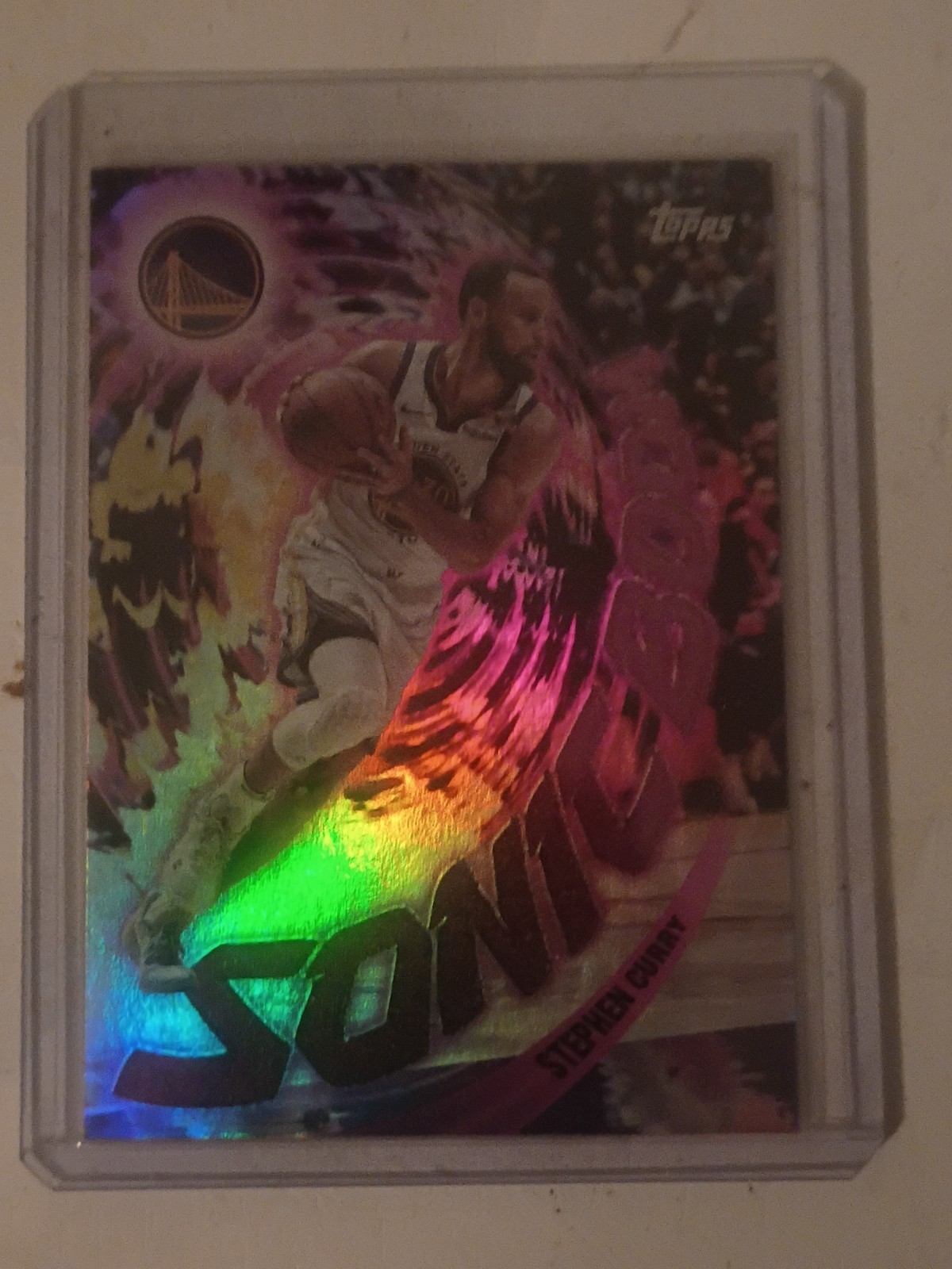 2025-26 Topps Sonic Boom Holo Stephen Curry Golden State Warriors #SB-12 Insert