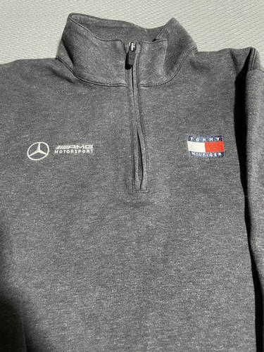Tommy Hilfiger 1/4 Zip Pullover Herren Gr. M Grau Amg Motorsport Mercedes - Bild 2 von 7