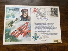 Great War Fred West VC signed RAF Flown Manfred, Freiherr von Richthofen cover