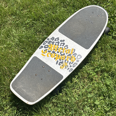 Vintage 80s Sport Fun Wooden Canadian Maple Skateboard METAL