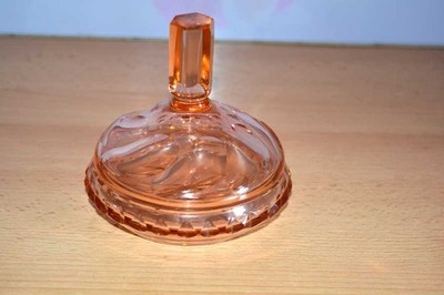 Deckeldose oder Kosmetikdose aus der Art-Déco-Ära Rosalinglas , DDR