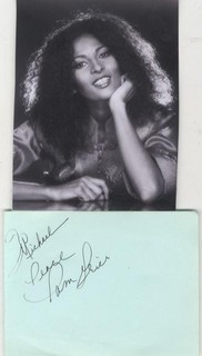 Pam Grier vintage signed page