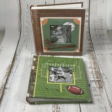 2 Designer Sports Photo Albums Lot 50 Pages Each Baseball  Football Pioneer New