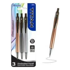 BAZIC Crystal 0.7 mm Mechanical Pencil (3/Pack), pack of 24