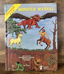 Advanced Dungeons & Dragons: Monster Manual 1e Gygax HC AD&D TSR Original Clean