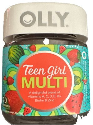 Olly Teen Girl Multi  70 Gummy Each  Berry Melon Besties Flavor Exp. 06/2025