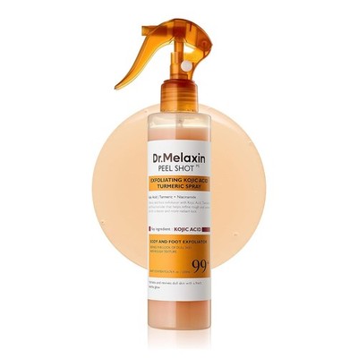 Body Keratin Care Kojic Acid Turmeric Spray w/AHA & PHA, Gentle Body Brightening