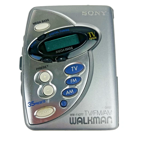 Vintage Sony wm-fx277 TV AM/FM Walkman 35 Presets - READ
