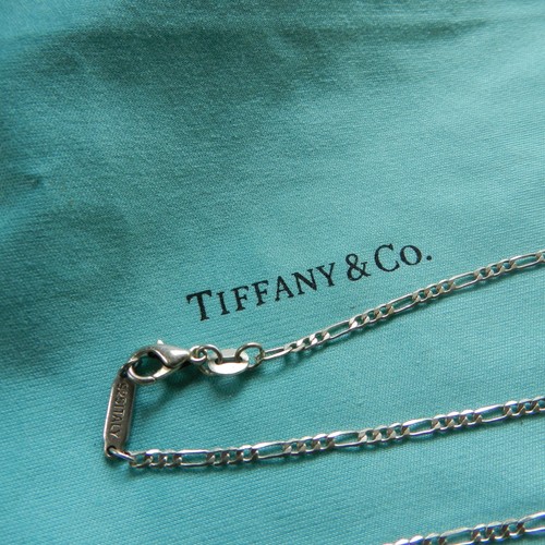 NECLACE MODERN TIFFANY & Co W/DIAMOND , CHAIN 24" LONG - 0.925 STERLING SILVER - Picture 9 of 14