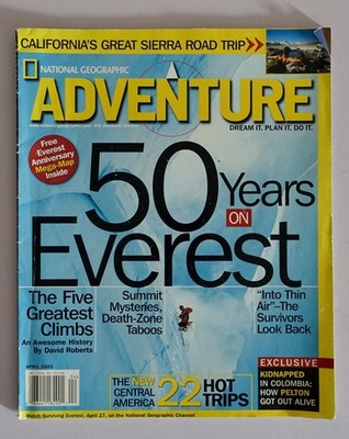 Pre-owned National Geographic Adventure magazine ''50 Years on Everest'' (2003)