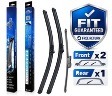 For VW Touran 2010-2015 Front Rear Windscreen Wiper Blades x3 24"18"13"