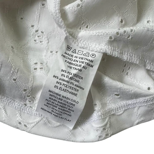 Michael Kors White Eyelet Shirt Women Top Size Large | 4-27 - Picture 4 of 6