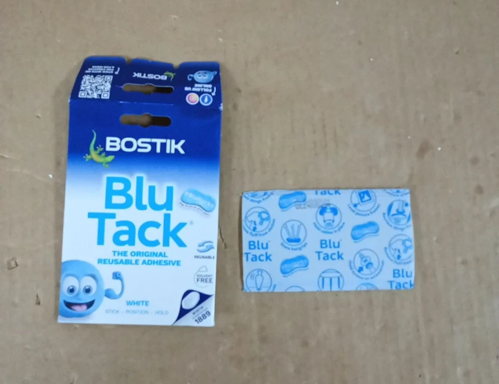 Bostik Blu Tack White Handy Size Multipurpose Reusable Adhesive Clean Safe New