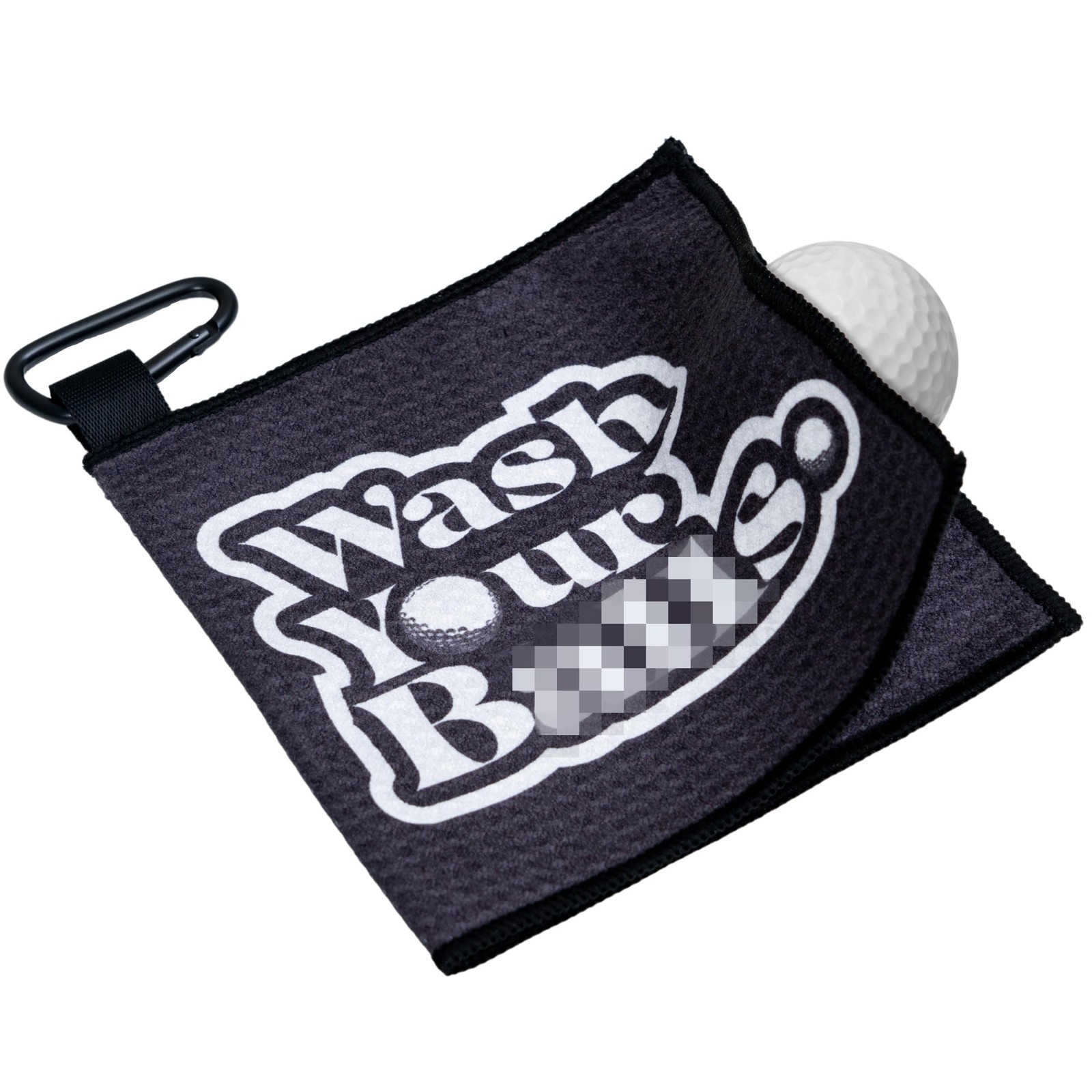 Towel- Towel With 4 Small, Black