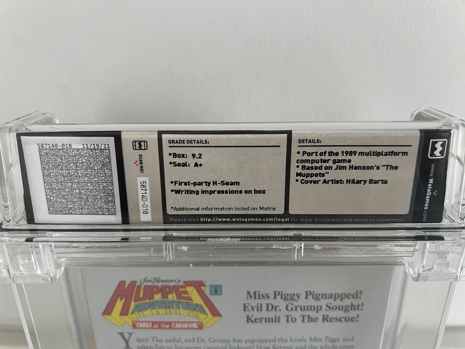 Muppet Adventures: Chaos at the Carnival (Nintendo NES) WATA 9.2 A+ New Sealed - Image 3 of 4