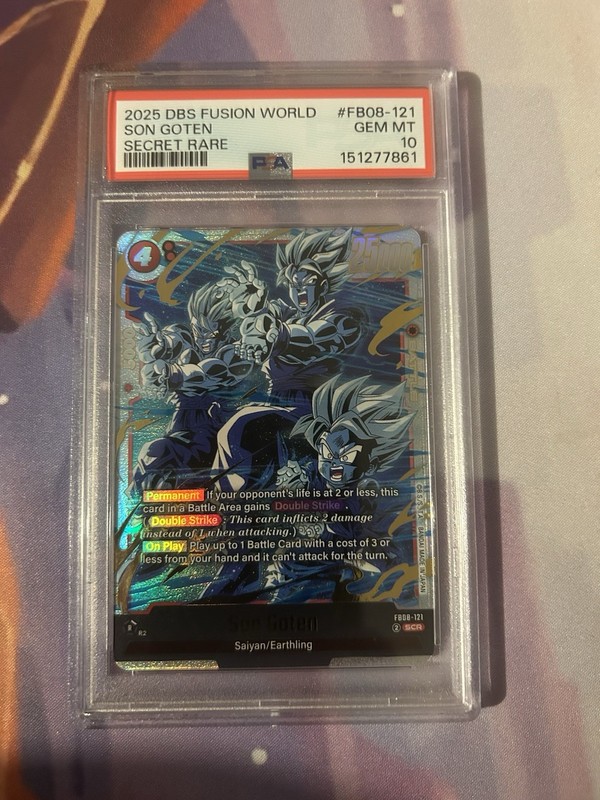 Bandai Dragon Ball Super Card Game Son Goten FB08-121 SCR Foil PSA 10