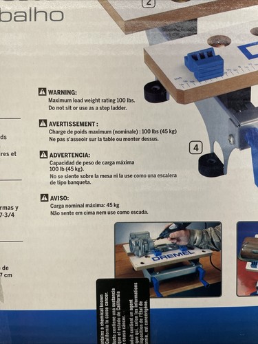 **NEW* Dremel Project Table 100 LB Capacity 16" Wood Working Clamping Bench 2600 - Picture 5 of 8