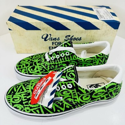 Vans x Van Doren Era Style 59 Tribal Black Green Graffiti Mens Size 9.5 Sneakers