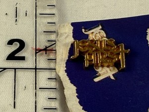 Jesus First Pin Cross Lapel Enamel Collectible Religious Gold Tone
