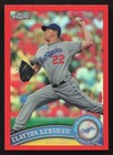 2011 Topps Chrome Clayton Kershaw Orange Refractors #107 Card
