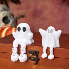 Adorable 3D Printed Ghost Decoration Halloween Style Compatible with Party Use