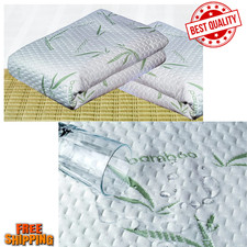 Bamboo Waterproof Mattress Protector Queen Size Bed Bug Dust Mite Protection