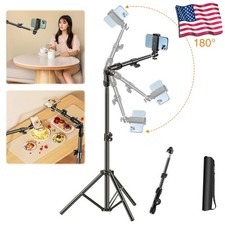 Cell Phone Tripod Stand Adjustable Horizontal Stand for Video Recording