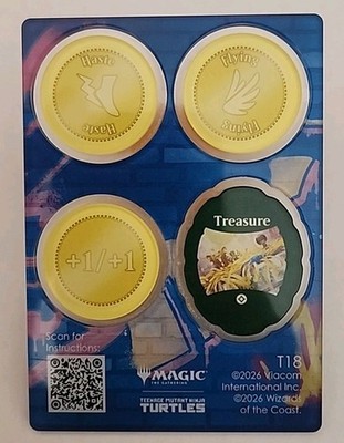 MTG TMNT Mystery Treasure Pack Haste Flying +1/+1 Token Set (Sirius) T18