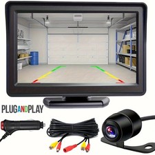 Car Rear View Backup Camera Kit 4.3 Inch Monitor With Reverse Camera Parking Ass