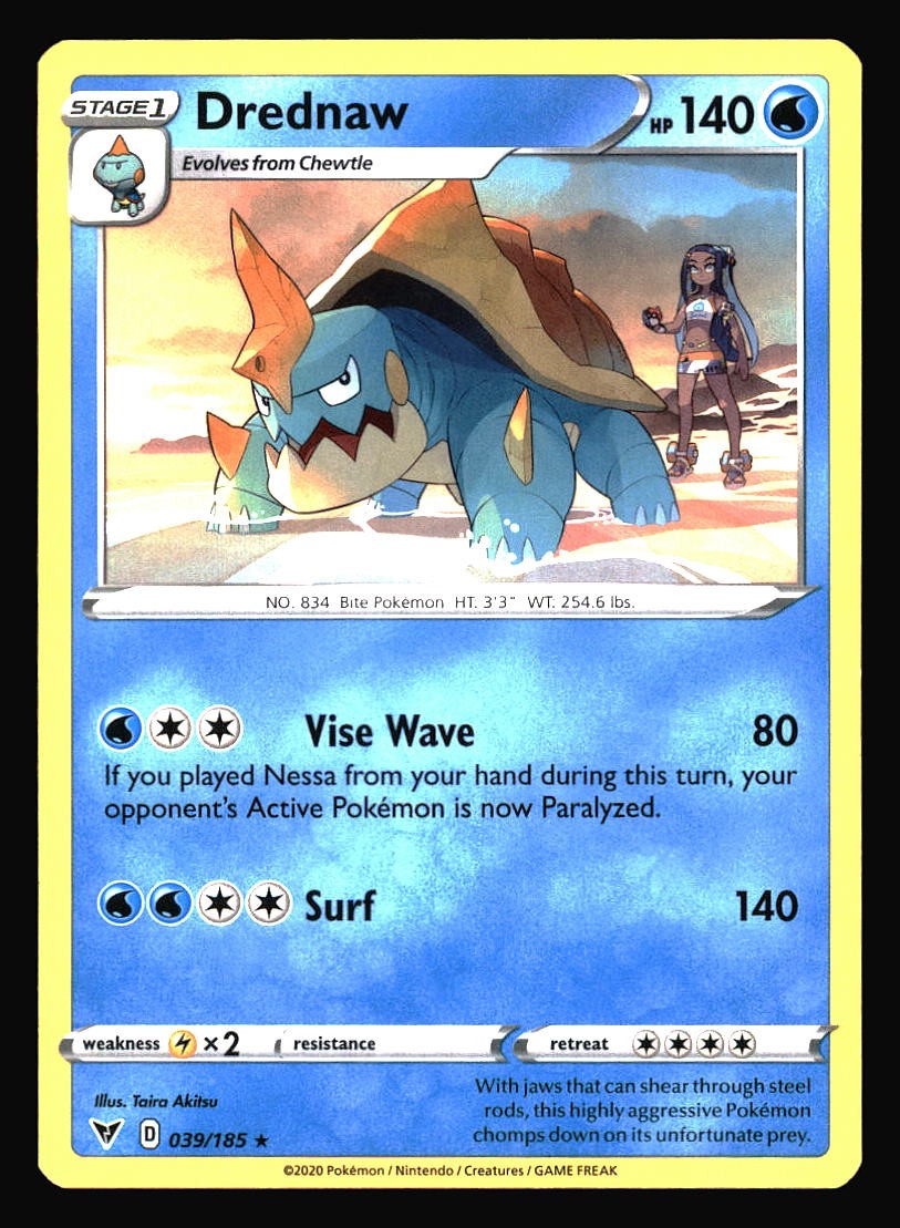 Drednaw 039/185 Rare Vivid Voltage Pokemon Near Mint