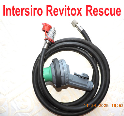Interspiro Revitox Rescue regulator w/2.5M hose AGA scuba dive mask regulator