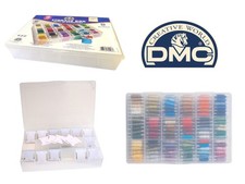 DMC Storage Box for Floss/Embroidery Thread Bobbins+ 50 Free Bobbins - Holds 108