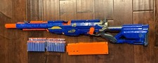 Nerf N-Strike LONGSTRIKE CS-6 w/ Dart Clip  Barrel Extension  Darts
