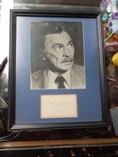 Barry Sullivan Signed Framed & Photo Display 12x15 Inches With COA 