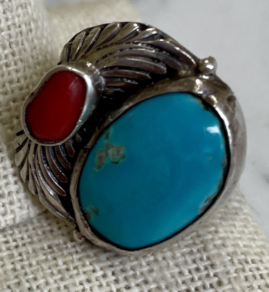 D. Robert Smith Signed SS Ring~ Native American, … - image 8