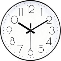 Wanduhr Funk 30Cm Lautlos Modern Schwarz Einfach Zu Lesen FüR KüChe BüRo