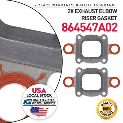 Exhaust Elbow Riser Dry Joint Gasket Restricted Flow For MerCruiser 27-864547A02