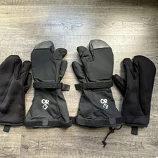 Outdoor Research Mutant Modular Mitt Gore-Tex  Sz XL Glove + Liners Black