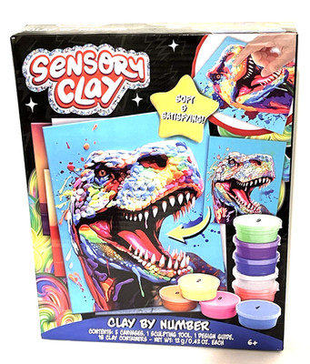 Sensory Clay by Number Create Art with Clay 5 Canvases 18 Containers & guide New