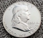 1961-P US Franklin Half 50c BU Unc 90% Silver