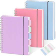3 Pack Small Spiral Notebook College Ruled Pocket Size A6 4.3"X5.7"