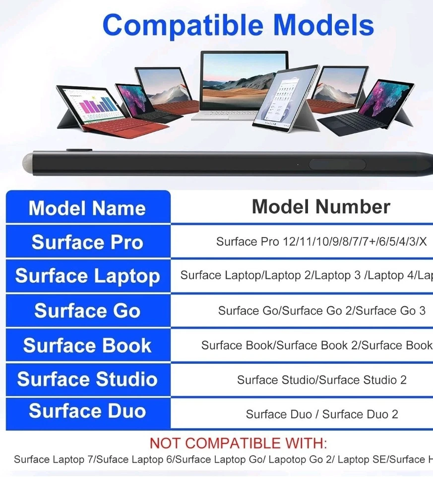 Microsoft Surface Pencil - Stylus Pen for Surface Pro 12/11/9/10/8/X/7/6/5/4/3 - Image 2 of 4