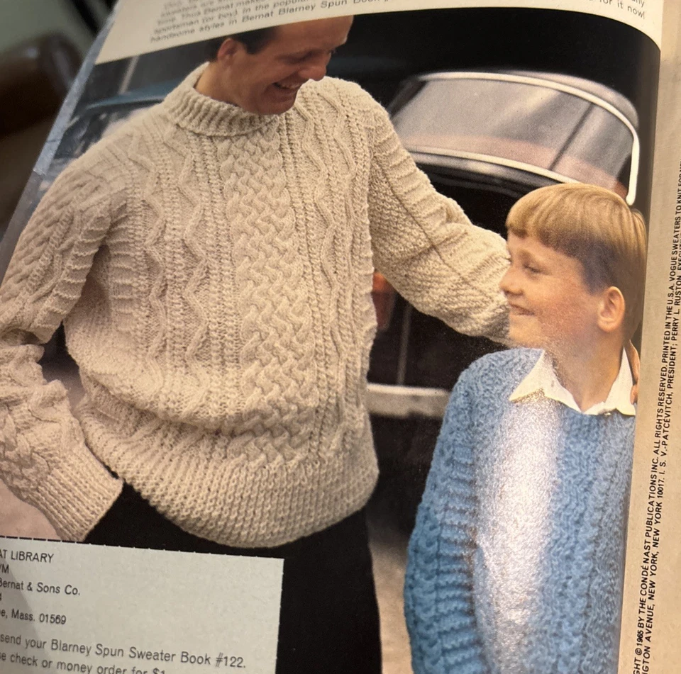 Vogue Sweaters To KNIT For Men And Boys 1965 Vintage Foto 4 de 4