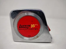 Vintage Lufkin 16" Mezurlok Power Tape Measure Y16 Measuring Tape